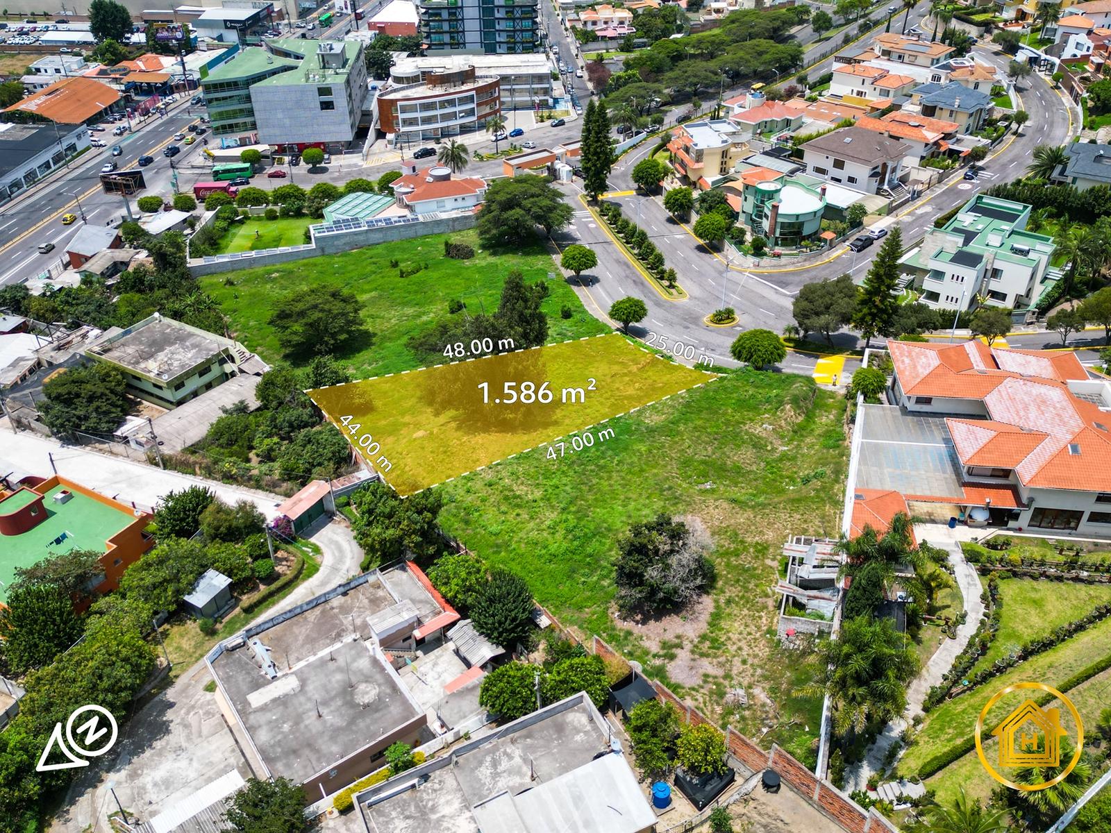 Terreno en venta de 1586m Ideal para proyecto residencial  sector La Primavera-Cumbayá