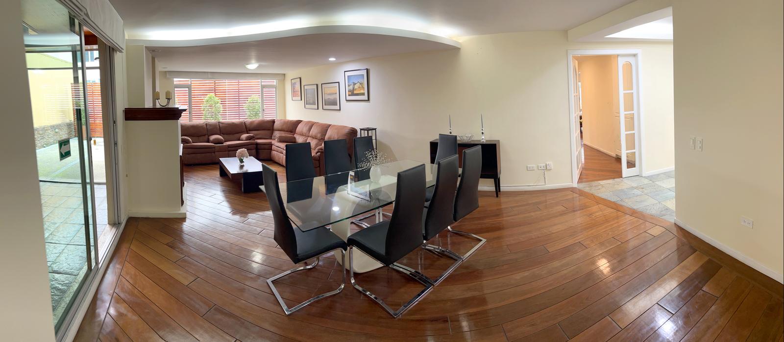 Departamento full amoblado en renta con patio, terraza y área BBQ privado en Quito, Centro Norte