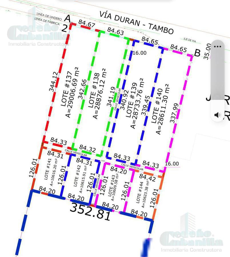 VENTA TERRENO INDUSTRIAL KM 9 DURÁN TAMBO A LA VÍA