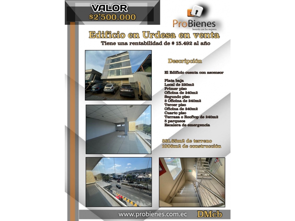 Edificio en Urdesa de venta