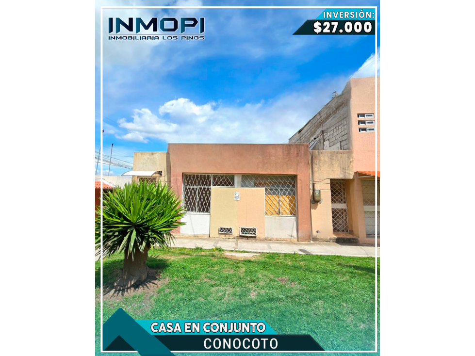 INMOPI VENDE CASA EN CONJUNTO, CONOCOTO IPV - 0031