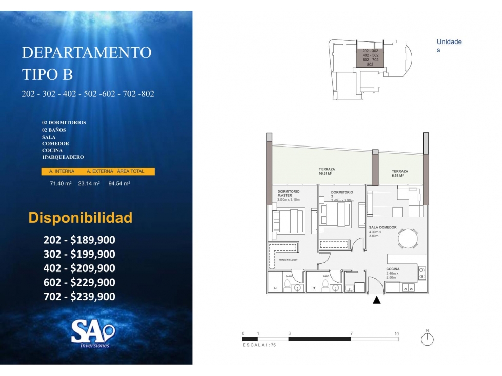 Departamento de 2 Dormitorios en Excelente Zona Sur de Manta